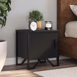 VidaXL 848515 nightstand/bedside table Black