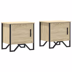 VidaXL 848517, Oak, Metal, Wood, 400 mm, 300 mm, 400 mm, 2 pc(s)