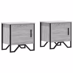 VidaXL 848521, Oak, Metal, Wood, 400 mm, 300 mm, 400 mm, 2 pc(s)