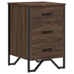 vidaXL Bedside Cabinet Nightstand Bed Side Table Brown Oak Engineered Wood - brown oak