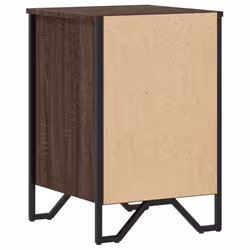 vidaXL Bedside Cabinet Nightstand Bed Side Table Brown Oak Engineered Wood - brown oak - Additional view 6