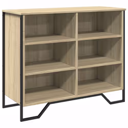 vidaXL Sideboard Storage Cupboard Cabinet Highboard Engineered Wood - sonoma oak, 91 x 35.5 x 74.5 cm