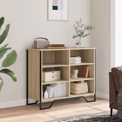 vidaXL Sideboard Storage Cupboard Cabinet Highboard Engineered Wood - sonoma oak, 91 x 35.5 x 74.5 cm