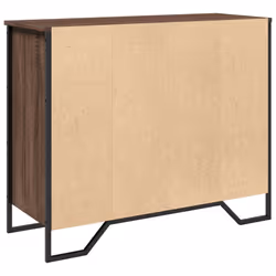 vidaXL Sideboard Storage Cupboard Cabinet Highboard Engineered Wood - brown oak, 91 x 35.5 x 74.5 cm - Additional view 5