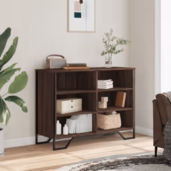vidaXL Sideboard Storage Cupboard Cabinet Highboard Engineered Wood - brown oak, 101 x 35.5 x 74.5 cm - Additional view 2