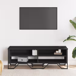 vidaXL TV Cabinet TV Stand TV Unit Media Cabinet Grey Sonoma Engineered Wood - black, 122 x 34 x 41 cm - Additional view 2