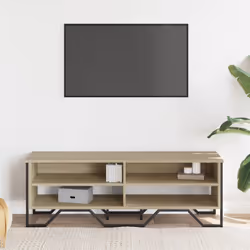vidaXL TV Cabinet TV Stand TV Unit Media Cabinet Grey Sonoma Engineered Wood - sonoma oak, 122 x 34 x 41 cm - Additional view 2