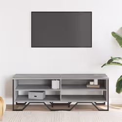 vidaXL TV Cabinet TV Stand TV Unit Media Cabinet Grey Sonoma Engineered Wood - grey sonoma, 122 x 34 x 41 cm - Additional view 2