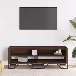 vidaXL TV Cabinet TV Stand TV Unit Media Cabinet Grey Sonoma Engineered Wood - brown oak, 122 x 34 x 41 cm - Additional view 2