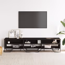 vidaXL TV Cabinet TV Stand TV Unit Media Cabinet Grey Sonoma Engineered Wood - black, 180 x 34 x 41 cm - Additional view 2