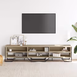 vidaXL TV Cabinet TV Stand TV Unit Media Cabinet Grey Sonoma Engineered Wood - sonoma oak, 180 x 34 x 41 cm - Additional view 2