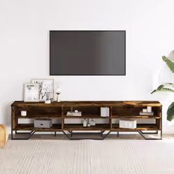vidaXL TV Cabinet TV Stand TV Unit Media Cabinet Grey Sonoma Engineered Wood - smoked oak, 180 x 34 x 41 cm - Additional view 2