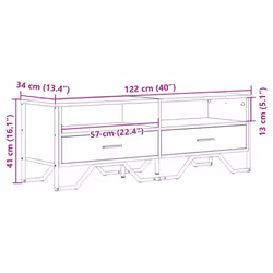 vidaXL TV Cabinet TV Stand TV Unit Media Cabinet Grey Sonoma Engineered Wood - sonoma oak - Additional view 9