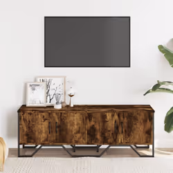 vidaXL TV Cabinet TV Stand TV Unit Media Cabinet Brown Oak Engineered Wood - smoked oak - Additional view 2