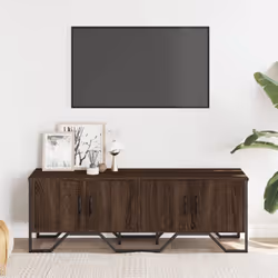 vidaXL TV Cabinet TV Stand TV Unit Media Cabinet Brown Oak Engineered Wood - brown oak