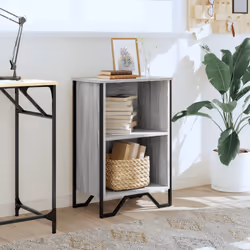 vidaXL Bookcase Bookshelf Book Rack Storage Cabinet Sonoma Oak Engineered Wood - grey sonoma, 50 x 31 x 74.5 cm - Additional view 2