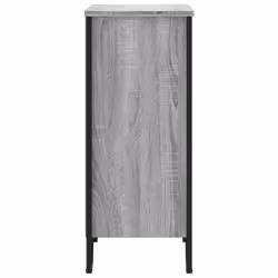 vidaXL Bookcase Bookshelf Book Rack Storage Cabinet Sonoma Oak Engineered Wood - grey sonoma, 80 x 31 x 74.5 cm - Additional view 4