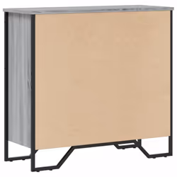 vidaXL Bookcase Bookshelf Book Rack Storage Cabinet Sonoma Oak Engineered Wood - grey sonoma, 80 x 31 x 74.5 cm - Additional view 5
