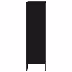 vidaXL Bookcase Bookshelf Book Rack Storage Cabinet Sonoma Oak Engineered Wood - black, 80 x 31 x 106 cm - Additional view 4