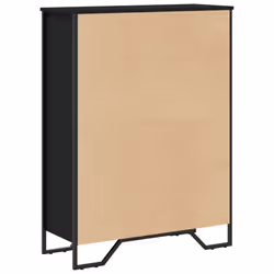 vidaXL Bookcase Bookshelf Book Rack Storage Cabinet Sonoma Oak Engineered Wood - black, 80 x 31 x 106 cm - Additional view 5