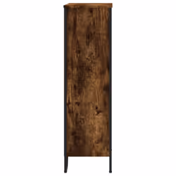 vidaXL Bookcase Bookshelf Book Rack Storage Cabinet Sonoma Oak Engineered Wood - smoked oak, 80 x 31 x 106 cm - Additional view 4