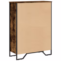 vidaXL Bookcase Bookshelf Book Rack Storage Cabinet Sonoma Oak Engineered Wood - smoked oak, 80 x 31 x 106 cm - Additional view 5