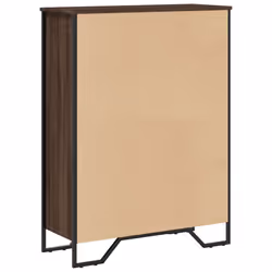 vidaXL Bookcase Bookshelf Book Rack Storage Cabinet Sonoma Oak Engineered Wood - brown oak, 80 x 31 x 106 cm - Additional view 5