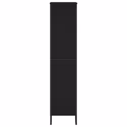 vidaXL Bookcase Bookshelf Book Rack Storage Cabinet Sonoma Oak Engineered Wood - black, 80 x 31 x 137.5 cm - Additional view 4