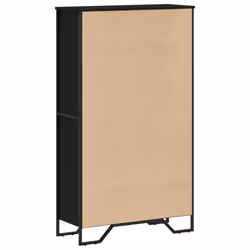 vidaXL Bookcase Bookshelf Book Rack Storage Cabinet Sonoma Oak Engineered Wood - black, 80 x 31 x 137.5 cm - Additional view 5
