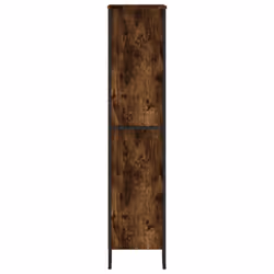 vidaXL Bookcase Bookshelf Book Rack Storage Cabinet Sonoma Oak Engineered Wood - smoked oak, 80 x 31 x 137.5 cm - Additional view 4