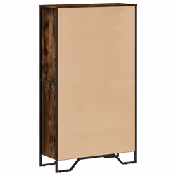 vidaXL Bookcase Bookshelf Book Rack Storage Cabinet Sonoma Oak Engineered Wood - smoked oak, 80 x 31 x 137.5 cm - Additional view 5