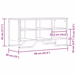vidaXL Shoe Cabinet Shoe Storage Shelf Shoe Rack Brown Oak Engineered Wood - Additional view 8