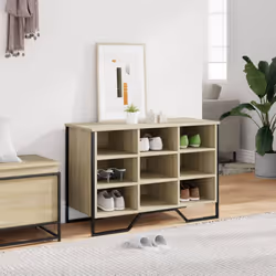 vidaXL Shoe Cabinet Shoe Storage Shelf Shoe Rack Sonoma Oak Engineered Wood