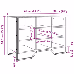 vidaXL Shoe Cabinet Shoe Storage Shelf Shoe Rack Sonoma Oak Engineered Wood - Additional view 8
