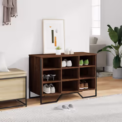 vidaXL Shoe Cabinet Shoe Storage Shelf Shoe Rack Brown Oak Engineered Wood - Additional view 2