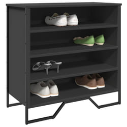 vidaXL Shoe Cabinet Shoe Storage Cupboard Shoe Rack Black Engineered Wood