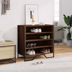 vidaXL Shoe Cabinet Shoe Storage Shelf Shoe Rack Brown Oak Engineered Wood - Additional view 2