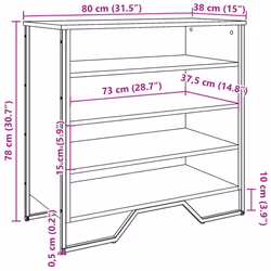 vidaXL Shoe Cabinet Shoe Storage Shelf Shoe Rack Brown Oak Engineered Wood - Additional view 8