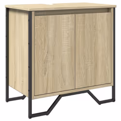 vidaXL Bathroom Sink Cabinet Storage Cupboard Vanity Unit Engineered Wood - sonoma oak