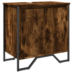 vidaXL Bathroom Sink Cabinet Storage Cupboard Vanity Unit Engineered Wood - smoked oak