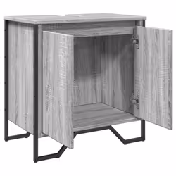 vidaXL Bathroom Sink Cabinet Storage Cupboard Vanity Unit Engineered Wood - grey sonoma - Additional view 7