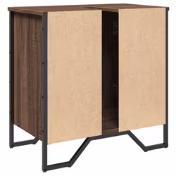 vidaXL Bathroom Sink Cabinet Storage Cupboard Vanity Unit Engineered Wood - brown oak - Additional view 5