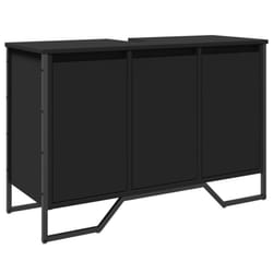 vidaXL Bathroom Sink Cabinet Storage Cabinet Vanity Unit Black Engineered Wood - black