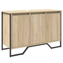 vidaXL Bathroom Sink Cabinet Storage Cabinet Vanity Unit Black Engineered Wood - sonoma oak