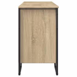 vidaXL Bathroom Sink Cabinet Storage Cabinet Vanity Unit Black Engineered Wood - sonoma oak - Additional view 4