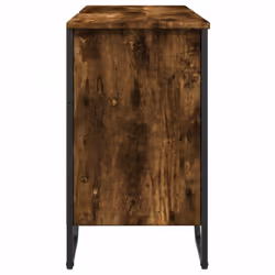 vidaXL Bathroom Sink Cabinet Storage Cabinet Vanity Unit Black Engineered Wood - smoked oak - Additional view 4