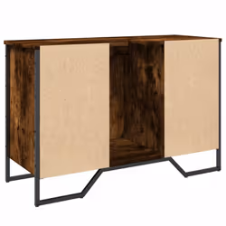vidaXL Bathroom Sink Cabinet Storage Cabinet Vanity Unit Black Engineered Wood - smoked oak - Additional view 5