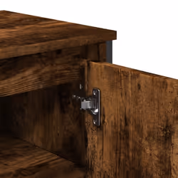 vidaXL Bathroom Sink Cabinet Storage Cabinet Vanity Unit Black Engineered Wood - smoked oak - Additional view 6