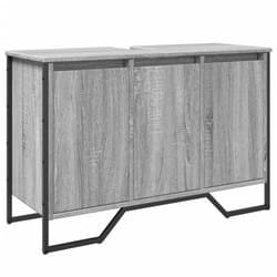 vidaXL Bathroom Sink Cabinet Storage Cabinet Vanity Unit Black Engineered Wood - grey sonoma