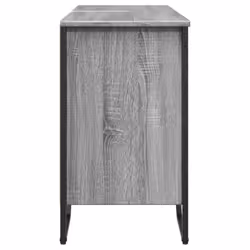 vidaXL Bathroom Sink Cabinet Storage Cabinet Vanity Unit Black Engineered Wood - grey sonoma - Additional view 4